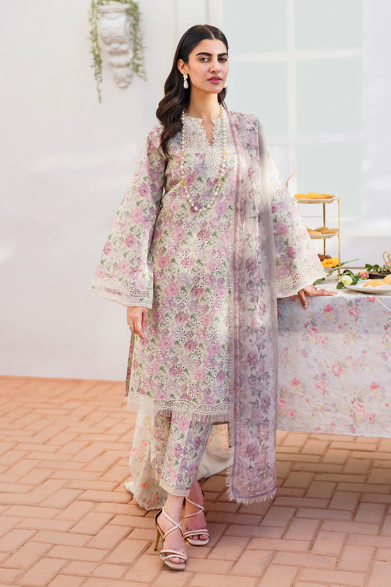 EMBROIDERED PRINTED LAWN UF-638 - Image 2