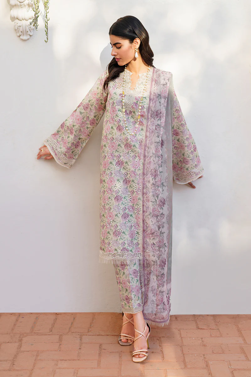 EMBROIDERED PRINTED LAWN UF-638 - Image 3