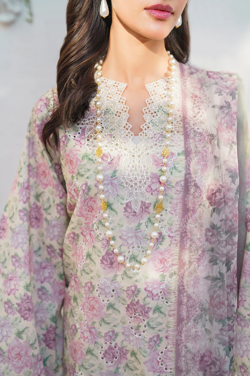 EMBROIDERED PRINTED LAWN UF-638 - Image 4