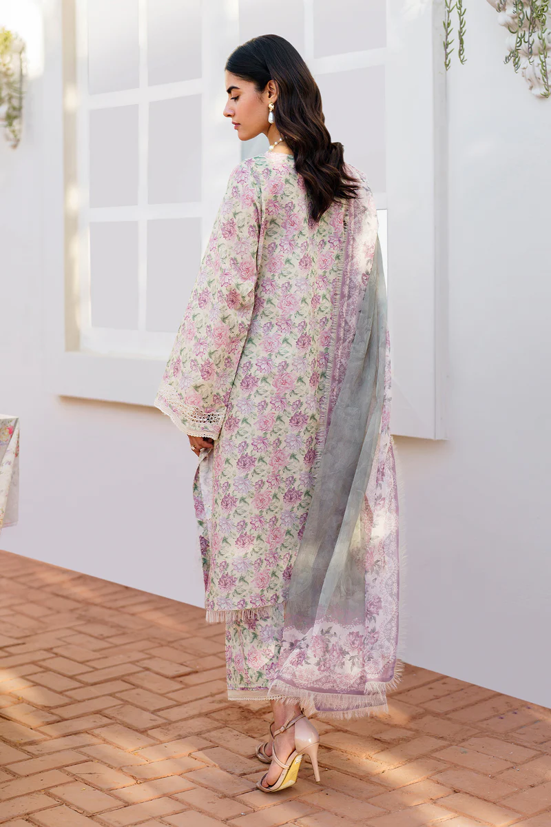 EMBROIDERED PRINTED LAWN UF-638 - Image 5
