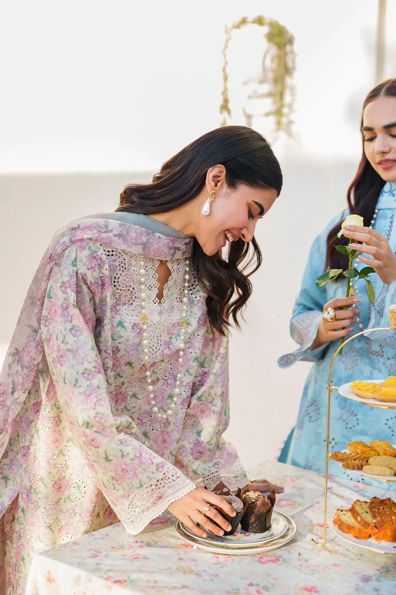 EMBROIDERED PRINTED LAWN UF-638 - Image 6