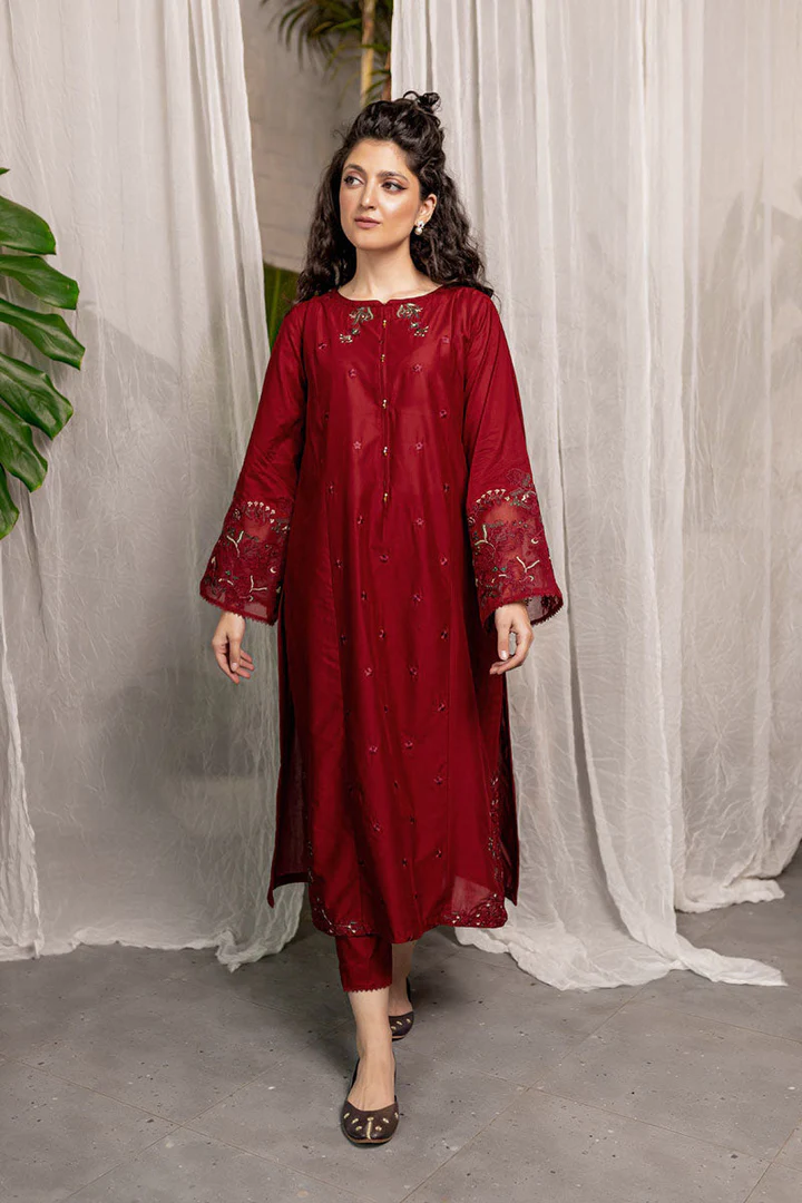 Sadabahar New Arrival – Julke – 2Pc Stitched Embroidered Dress
