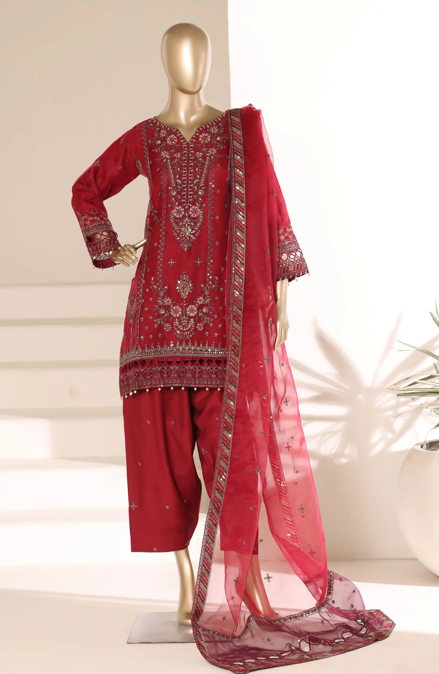 Mahpara by Sadabahar Embroidered Formal Stitched 3 Piece Suit